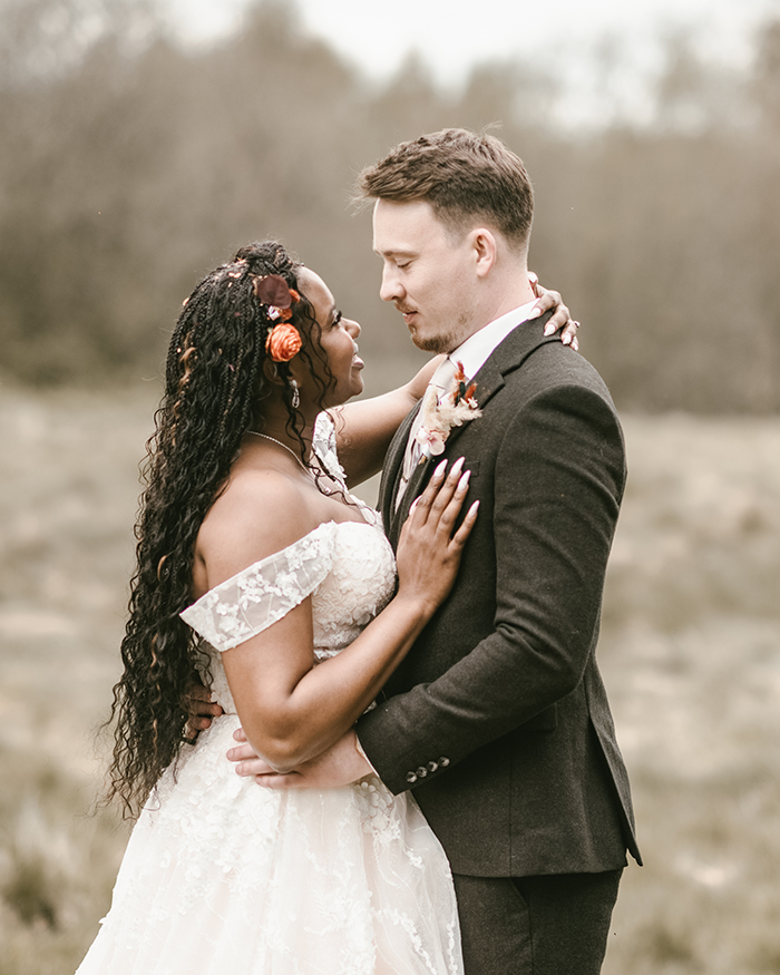 Couple portraits in the grounds of Oak Tree of Peover