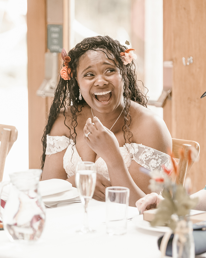 Documentary wedding photography at Cheshire barn venue